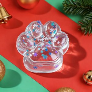 Professional ToolMax Blue Sprinkle Clear Paw Taba Squishy Large Capacity